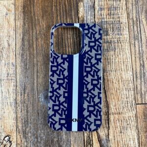 DKNY Logo Pattern iPhone 15 Pro Phone Case-Drop Protection-Easy Snap On-MagSafe